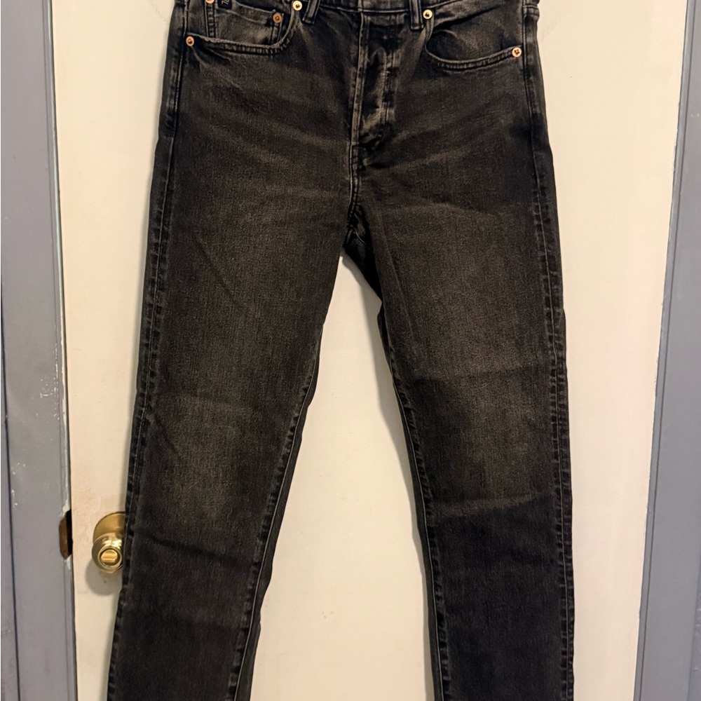 American Eagle AE77 Black straight crop Fit Jeans - Picture 1 of 6